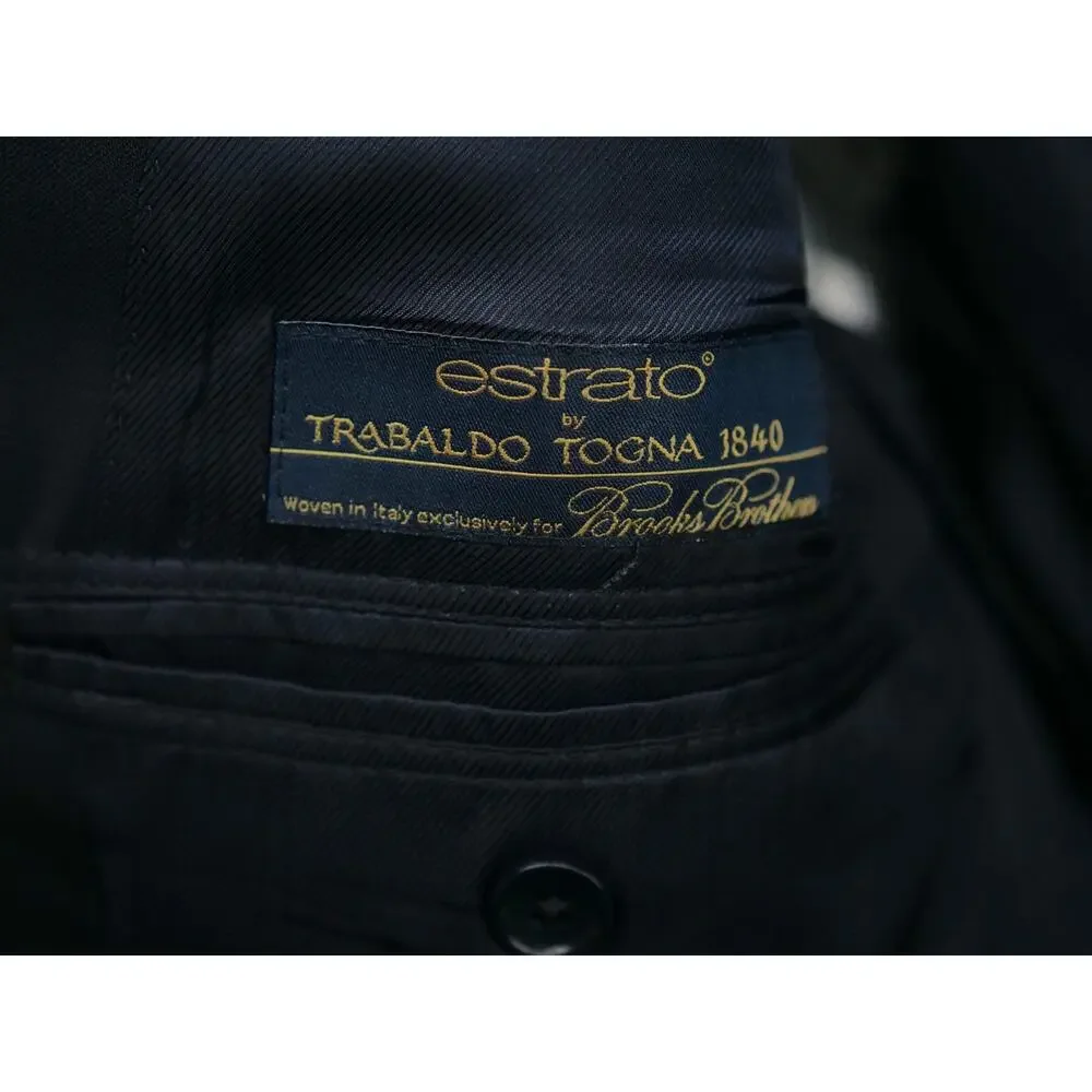 Brooks Brothers 41R 1818 Fitzgerald Black Trabaldo Togna Suit Jacket blazer